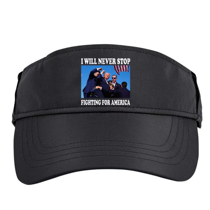 I Will Never Stop Fighting For America Adult Drive Performance Visor