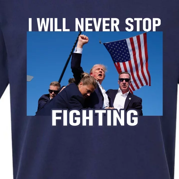 I Will Never Stop Fighting To Save America Gift Sueded Cloud Jersey T-Shirt