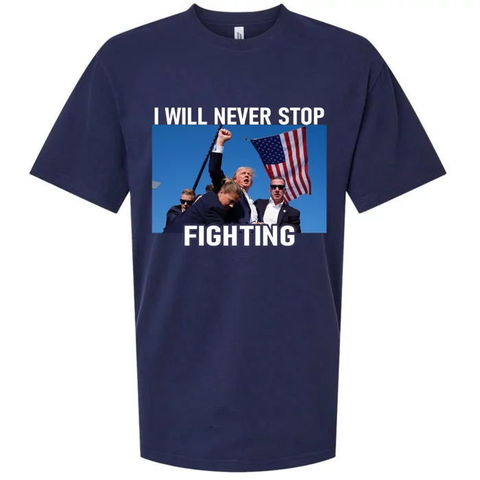 I Will Never Stop Fighting To Save America Gift Sueded Cloud Jersey T-Shirt