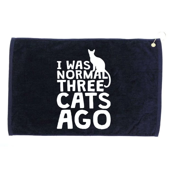 I Was Normal Three Cats Ago LOL Funny Cat Grommeted Golf Towel