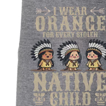 I Wear Orange For Every American Native Child Indian Pride Doggie 3-End Fleece Hoodie