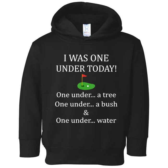 I Was One Under Today, Funny Golf Golfer Lovers Game Tee TShirt Toddler Hoodie