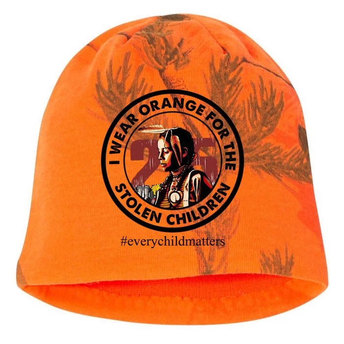 I Wear Orange For The Stolen Children Every Child Matters Kati - Camo Knit Beanie