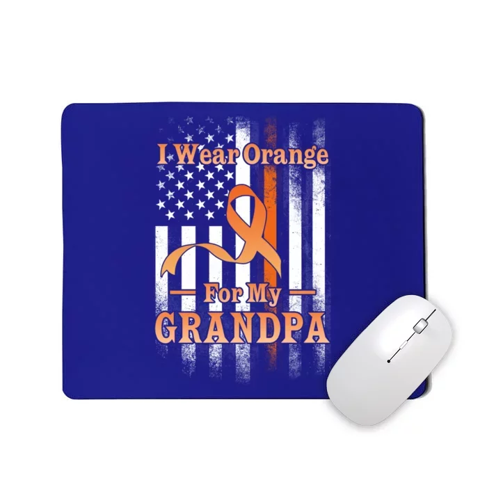 I Wear Orange Grandpa Multiple Sclerosis Ms Flag Funny Gift Mousepad