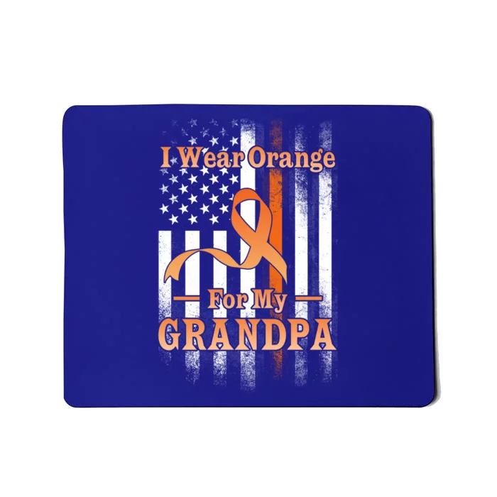 I Wear Orange Grandpa Multiple Sclerosis Ms Flag Funny Gift Mousepad