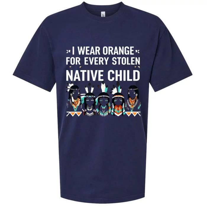 I Wear Orange For Every American Native Child Indian Pride Sueded Cloud Jersey T-Shirt