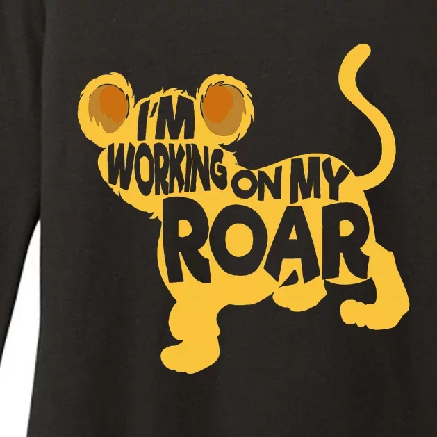 IM Working On My Roar Lion Whisperer Safari Wildlife Animal Womens CVC Long Sleeve Shirt