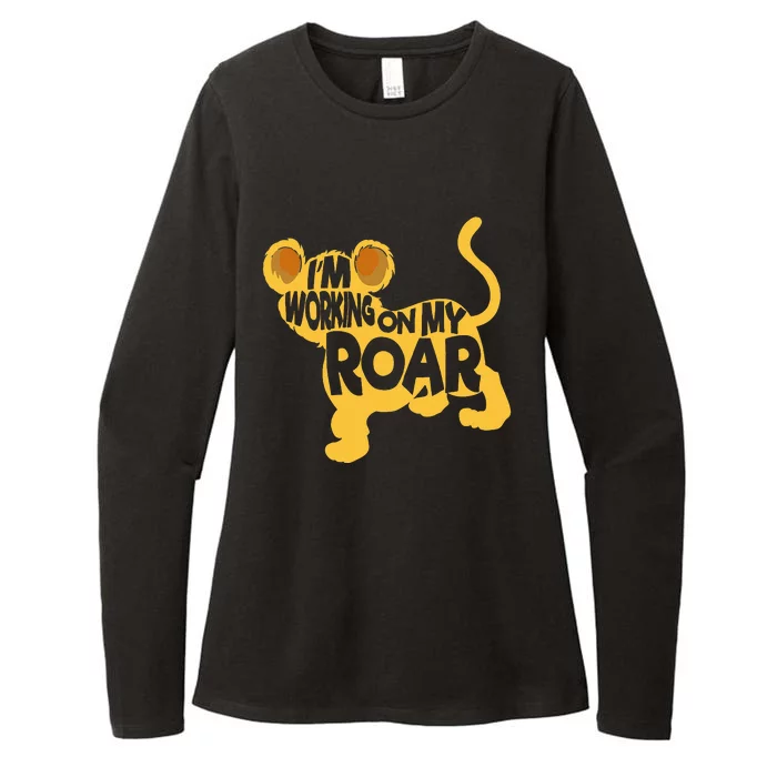 IM Working On My Roar Lion Whisperer Safari Wildlife Animal Womens CVC Long Sleeve Shirt