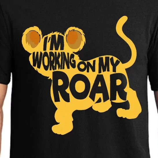 IM Working On My Roar Lion Whisperer Safari Wildlife Animal Pajama Set