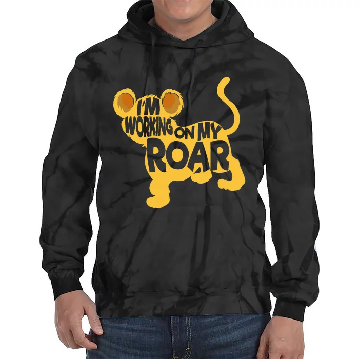 IM Working On My Roar Lion Whisperer Safari Wildlife Animal Tie Dye Hoodie