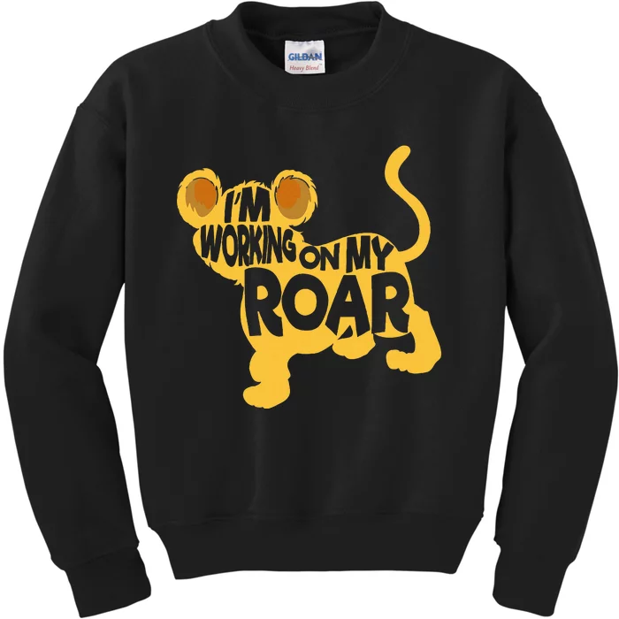 IM Working On My Roar Lion Whisperer Safari Wildlife Animal Kids Sweatshirt