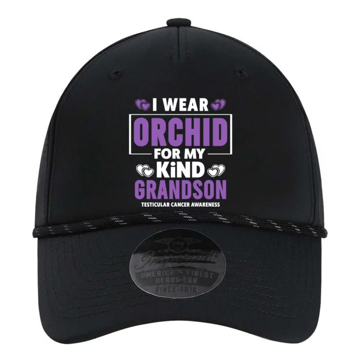 I Wear Orchid For My Grandson Gift Testicular Cancer Awareness Funny Gift Performance The Dyno Cap