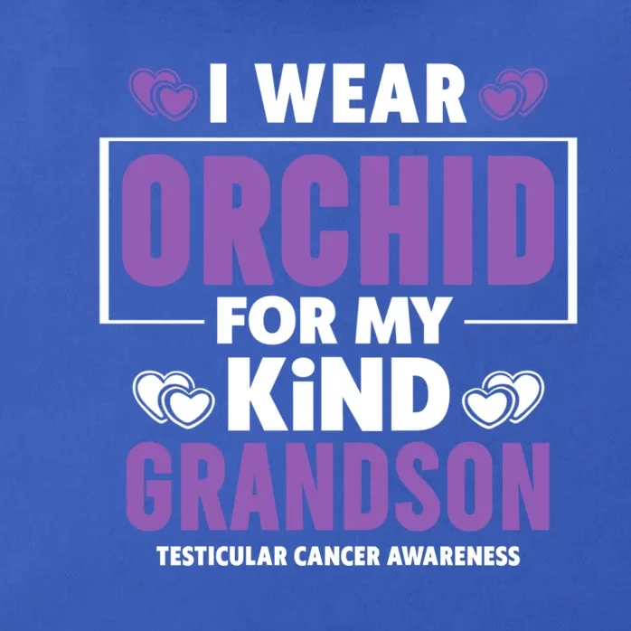 I Wear Orchid For My Grandson Gift Testicular Cancer Awareness Funny Gift Zip Tote Bag