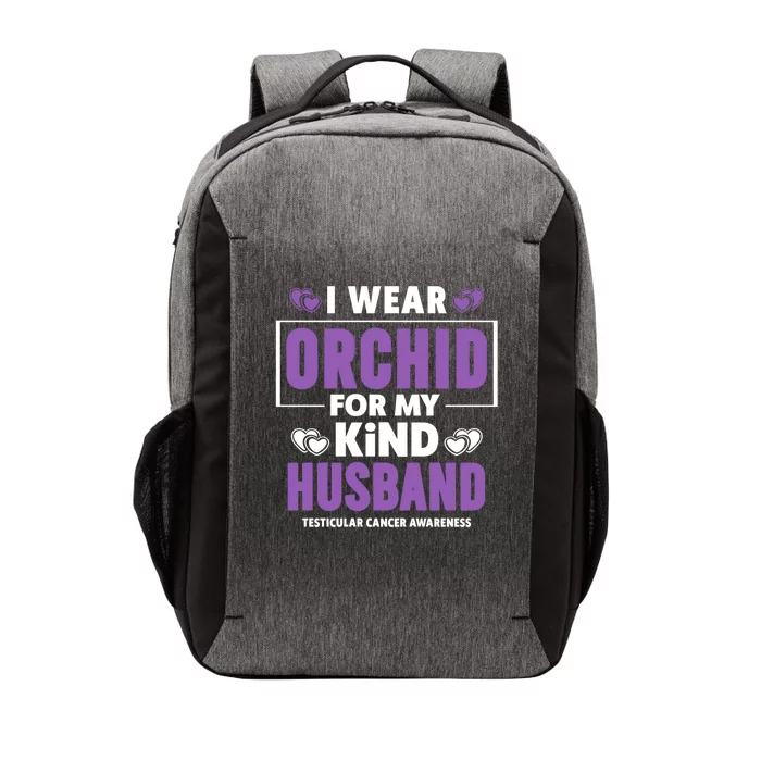 I Wear Orchid For My Husband Gift Testicular Cancer Awareness Cute Gift Vector Backpack