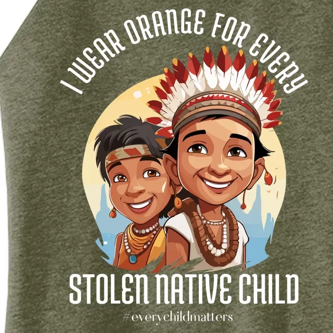 I Wear Orange For Indigenous Children Women’s Perfect Tri Rocker Tank