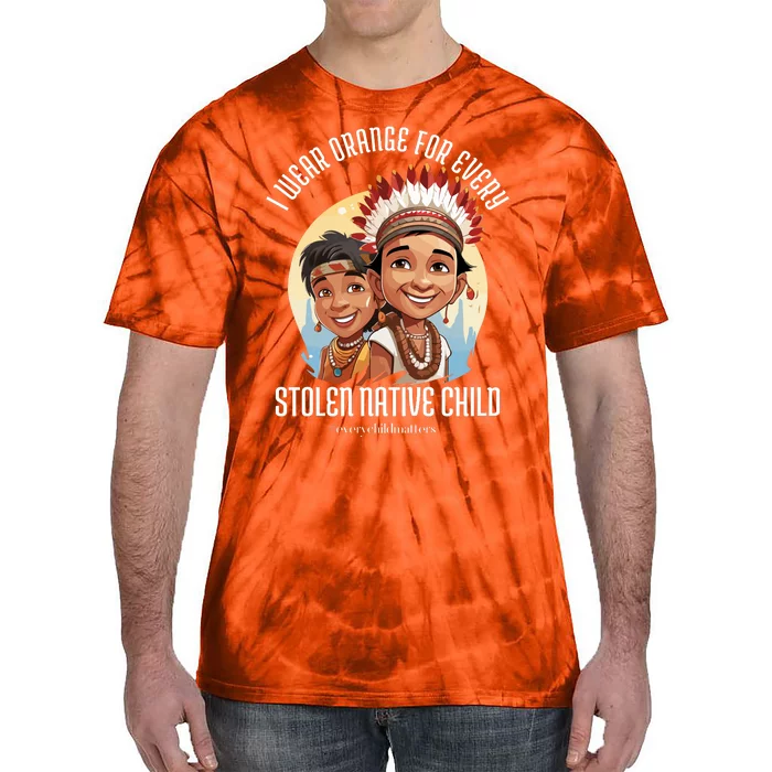 I Wear Orange For Indigenous Children Tie-Dye T-Shirt