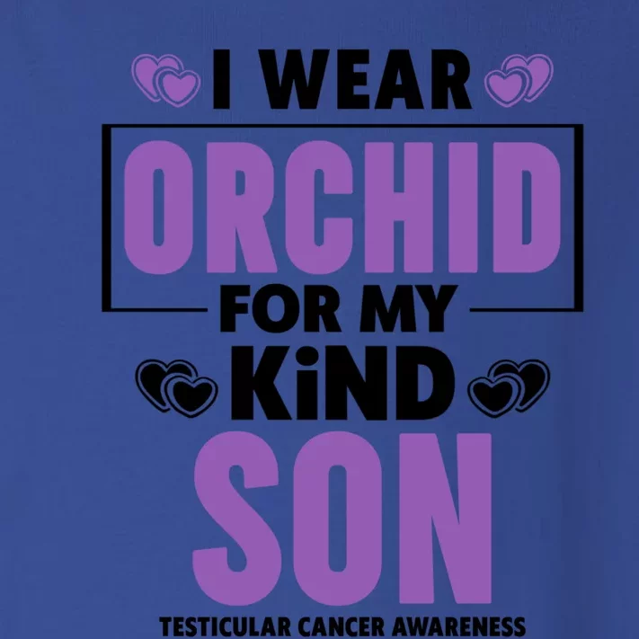 I Wear Orchid For My Son Gift Testicular Cancer Awareness Cool Gift Toddler Long Sleeve Shirt