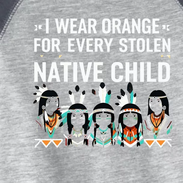 I Wear Orange For Every American Native Child Indian Pride Toddler Fine Jersey T-Shirt