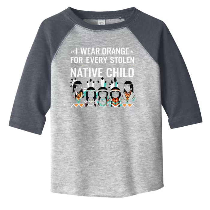 I Wear Orange For Every American Native Child Indian Pride Toddler Fine Jersey T-Shirt