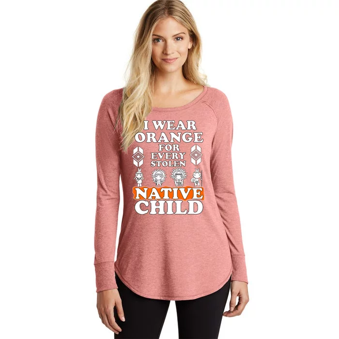 I Wear Orange For Every American Native Child Indian Pride Women's Perfect Tri Tunic Long Sleeve Shirt