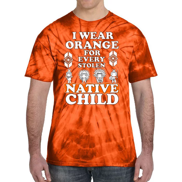 I Wear Orange For Every American Native Child Indian Pride Tie-Dye T-Shirt