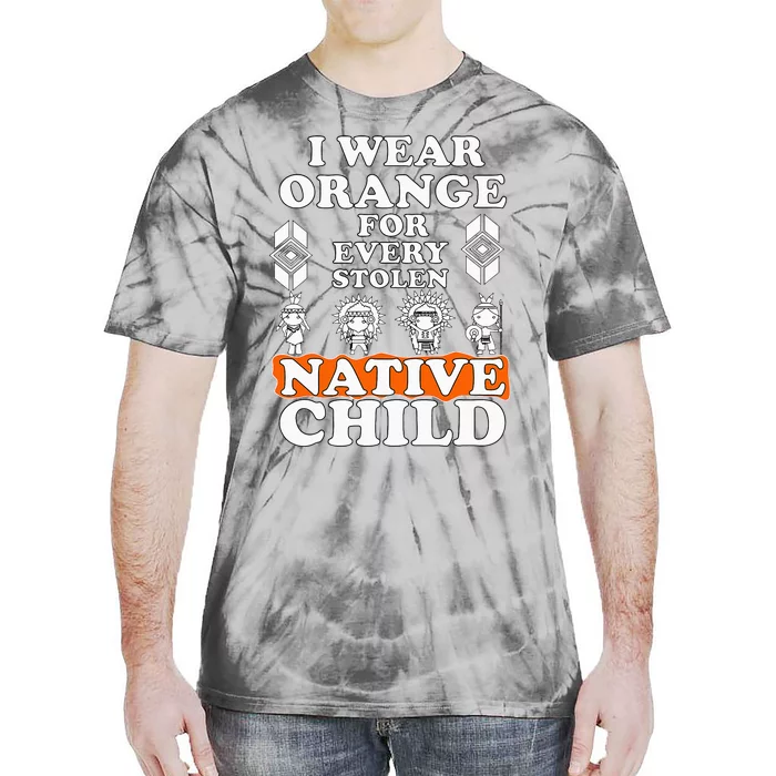 I Wear Orange For Every American Native Child Indian Pride Tie-Dye T-Shirt