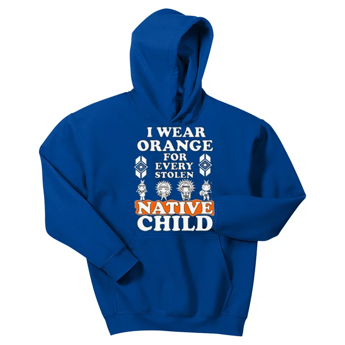 I Wear Orange For Every American Native Child Indian Pride Gift Kids Hoodie