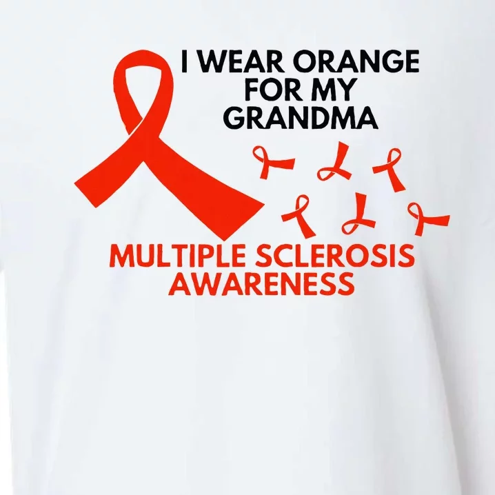 I Wear Orange For My Grandma Multiple Sclerosis Ms Awareness Sueded Cloud Jersey T-Shirt