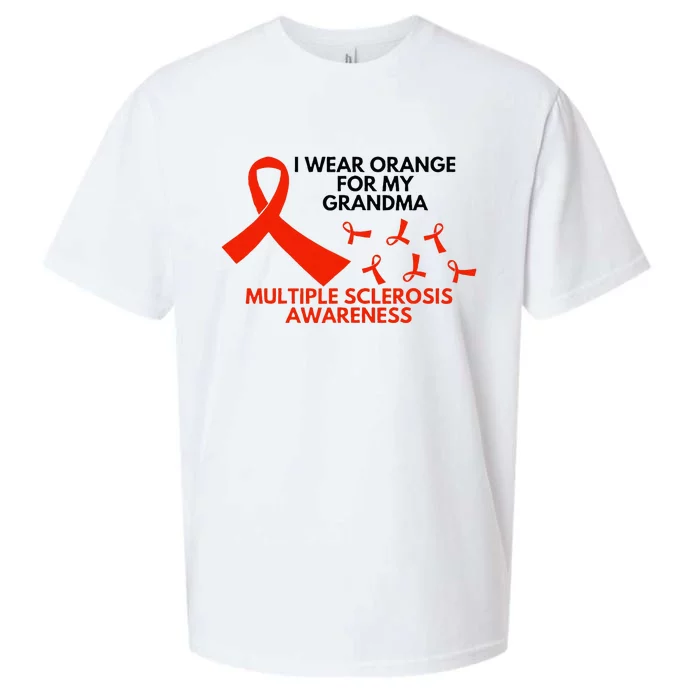 I Wear Orange For My Grandma Multiple Sclerosis Ms Awareness Sueded Cloud Jersey T-Shirt