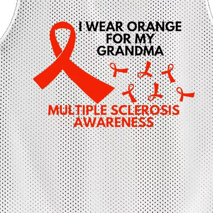 I Wear Orange For My Grandma Multiple Sclerosis Ms Awareness Mesh Reversible Basketball Jersey Tank