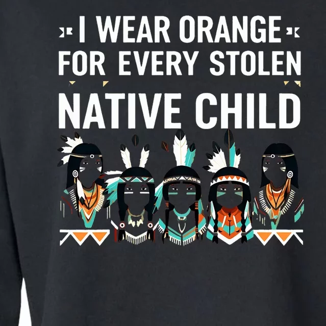 I Wear Orange For Every American Native Child Indian Pride Cropped Pullover Crew