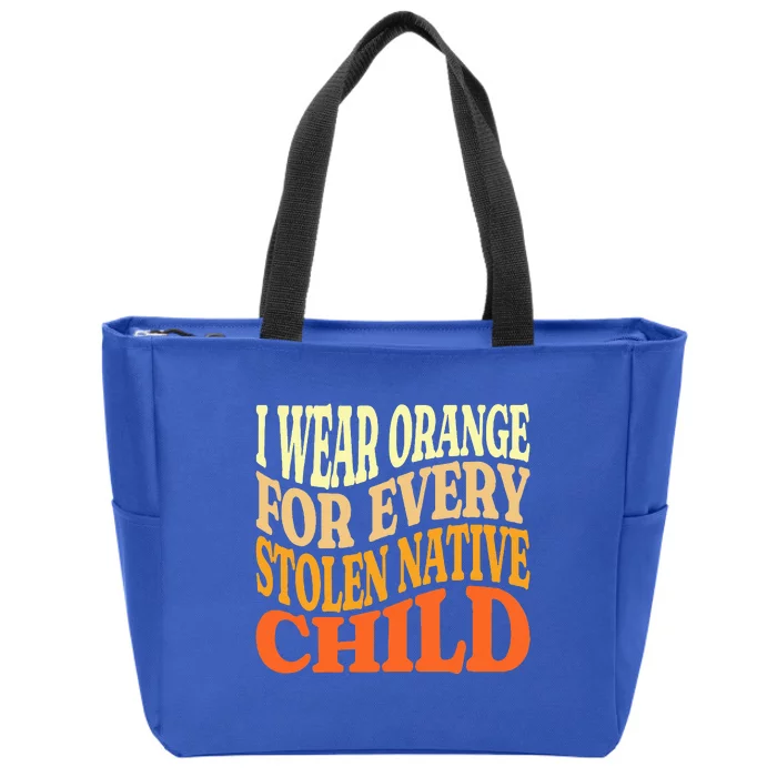 I Wear Orange For Every American Native Child Indian Pride Zip Tote Bag