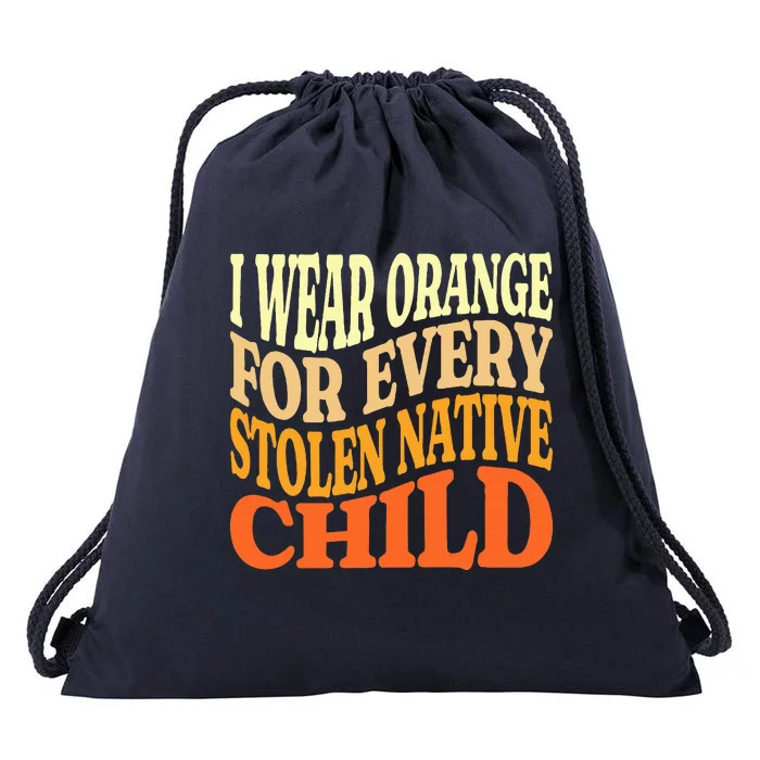 I Wear Orange For Every American Native Child Indian Pride Drawstring Bag