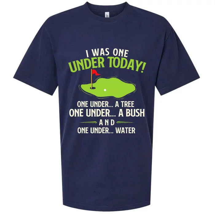 I Was One Under Today Golfer Golf Lover Golfing Sueded Cloud Jersey T-Shirt