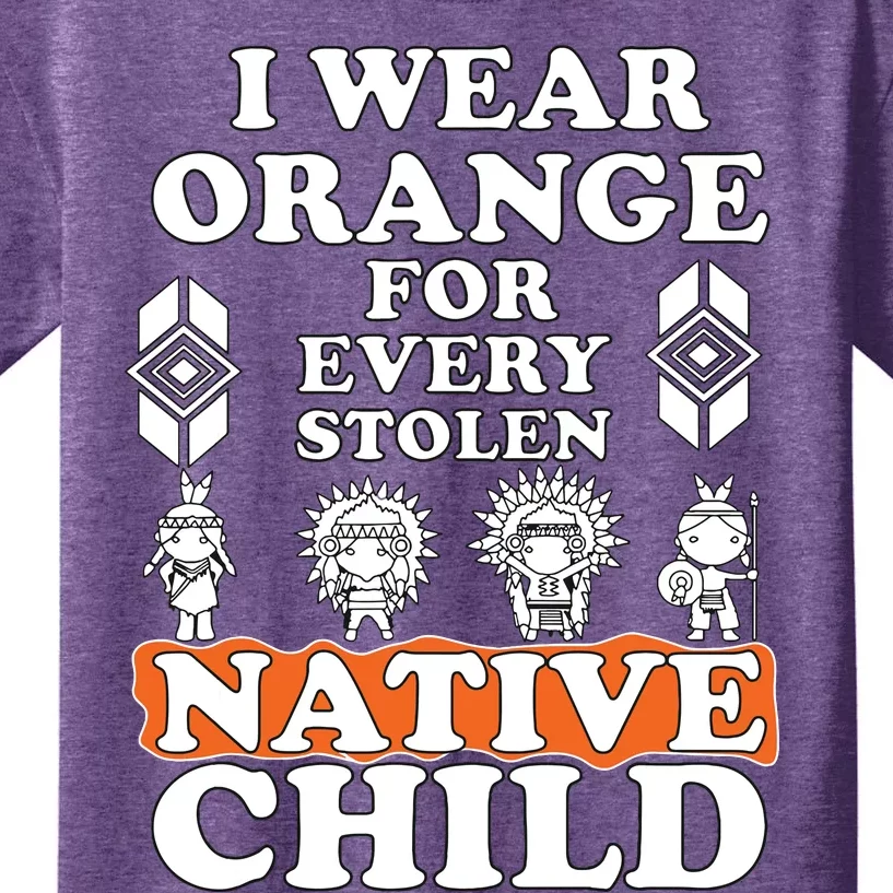 I Wear Orange For Every American Native Child Indian Pride Kids T-Shirt