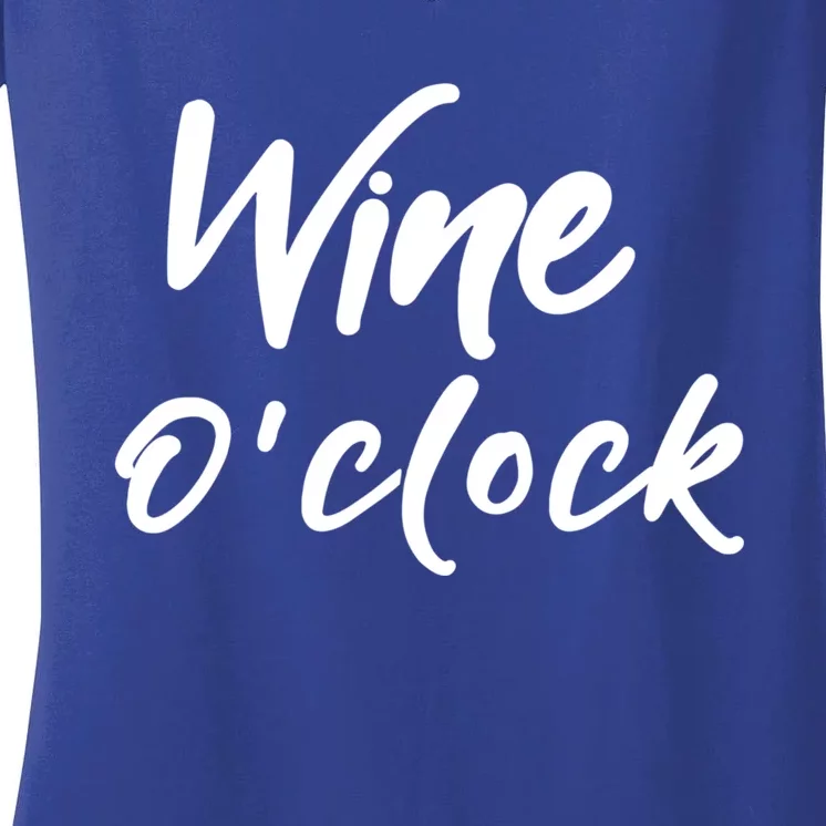 It's Wine O'clock Funny Gift Funny Wine Mom Lover Gift Women's V-Neck T-Shirt