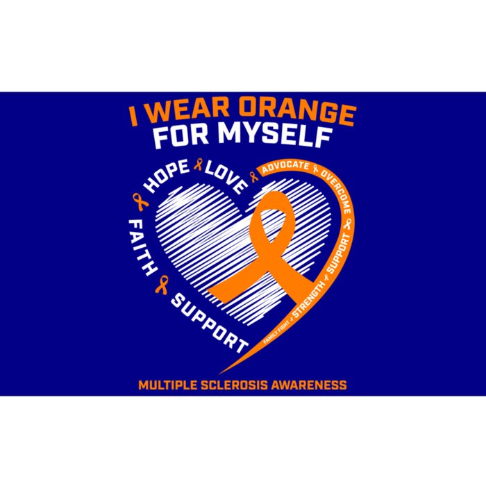 I Wear Orange Mys Multiple Sclerosis Awareness Ms Warrior Gift Bumper Sticker