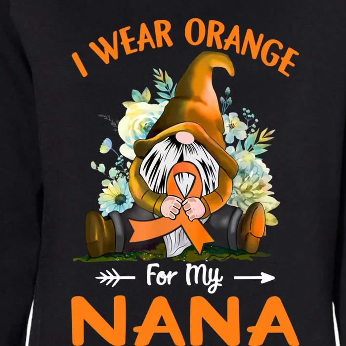 I Wear Orange Nana Multiple Sclerosis Ms Gnome Funny Gift Womens California Wash Sweatshirt