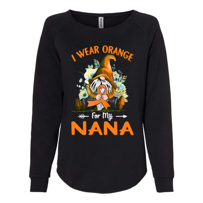 I Wear Orange Nana Multiple Sclerosis Ms Gnome Funny Gift Womens California Wash Sweatshirt