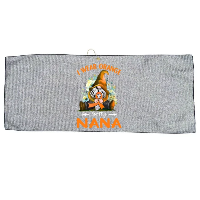 I Wear Orange Nana Multiple Sclerosis Ms Gnome Funny Gift Large Microfiber Waffle Golf Towel