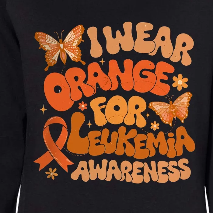 I Wear Orange For Leukemia Awareness Womens California Wash Sweatshirt