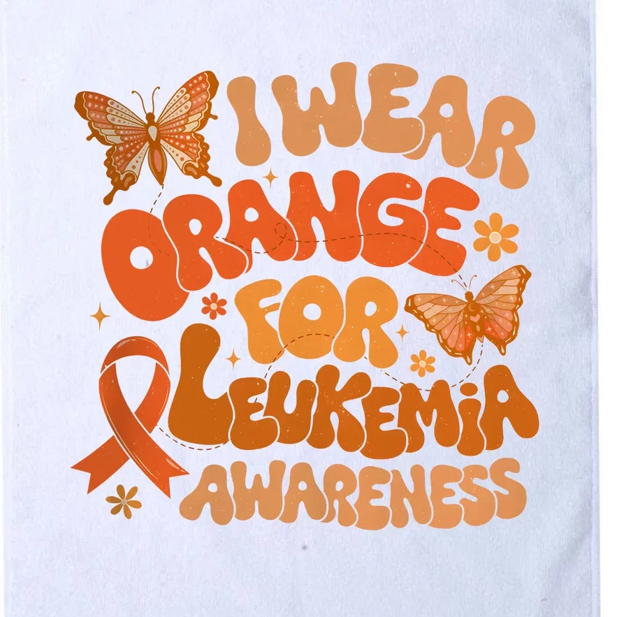 I Wear Orange For Leukemia Awareness Platinum Collection Golf Towel