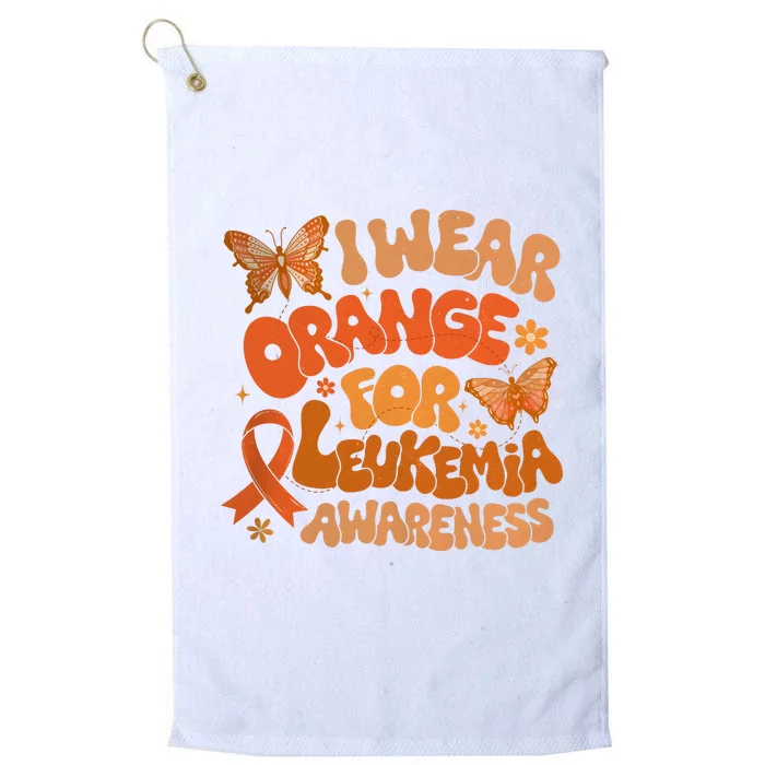 I Wear Orange For Leukemia Awareness Platinum Collection Golf Towel