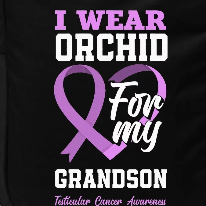 I Wear Orchid For My Grandson Testicular Cancer Awareness Impact Tech Backpack