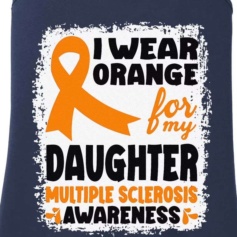 I Wear Orange For My Daughter Multiple Sclerosis Awareness Ladies Essential Tank