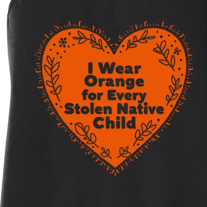 I Wear Orange For Every American Native Child Indian Pridë Women's Racerback Tank