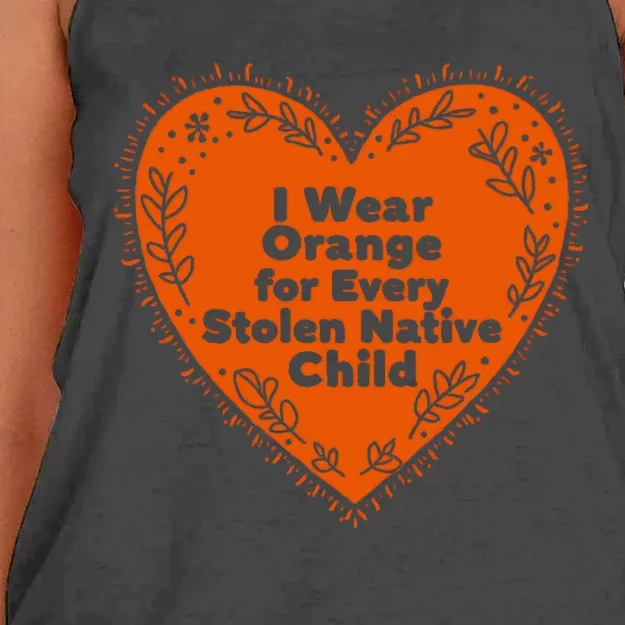 I Wear Orange For Every American Native Child Indian Pridë Women's Knotted Racerback Tank