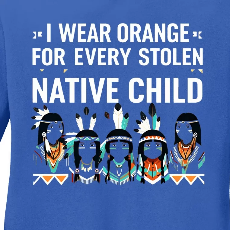 I Wear Orange For Every American Native Child Indian Pride Ladies Long Sleeve Shirt