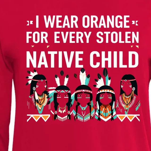 I Wear Orange For Every American Native Child Indian Pride Womens Cotton Relaxed Long Sleeve T-Shirt