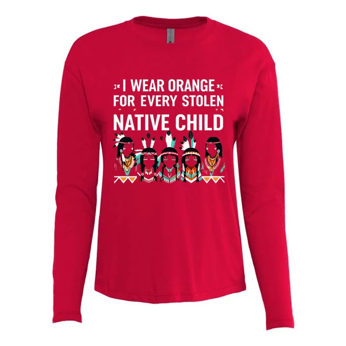 I Wear Orange For Every American Native Child Indian Pride Womens Cotton Relaxed Long Sleeve T-Shirt